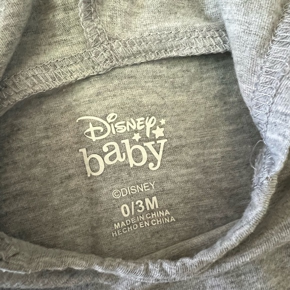 Disney Gray and Orange Minnie Mouse Bodysuit with Hood - Picture 2 of 2